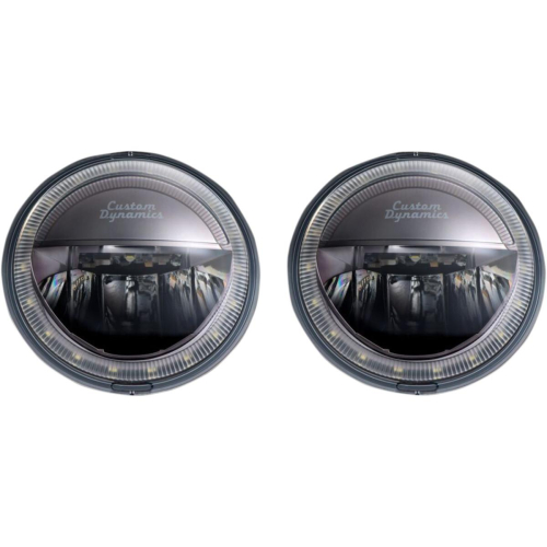 Custom Dynamics - Custom Dynamics 4.5in. TruBeam Passing Lamp - Black/Chrome Reflector - CDTB-45-IH-B