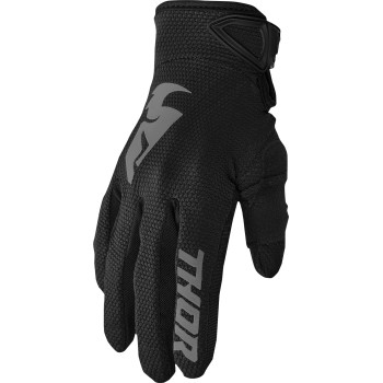 Thor - Thor Sector Youth Gloves - 3332-1728 - Black/Gray - 2XS