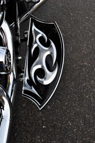 Precision Billet - Precision Billet Aces Wild Rider Billet Floorboards - Black - ACE-410-BG0-BLK