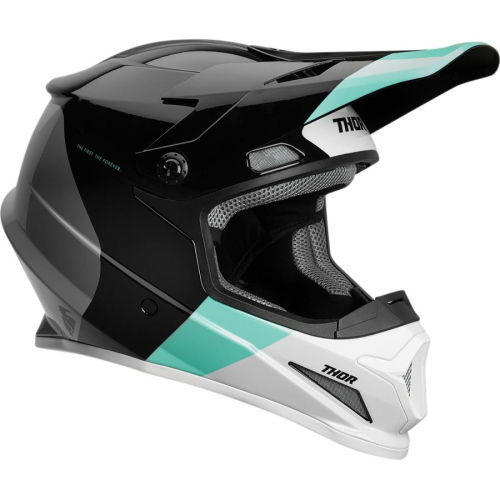 Thor - Thor Sector Bomber Helmet - 0110-5610 - Black/Mint - X-Small
