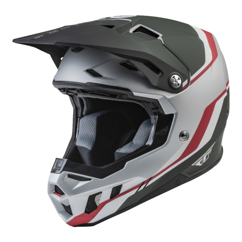 Fly Racing - Fly Racing Visor for Formula CC Helmets - XL/2XL - Driver Silver/Red/White - 73-47114M