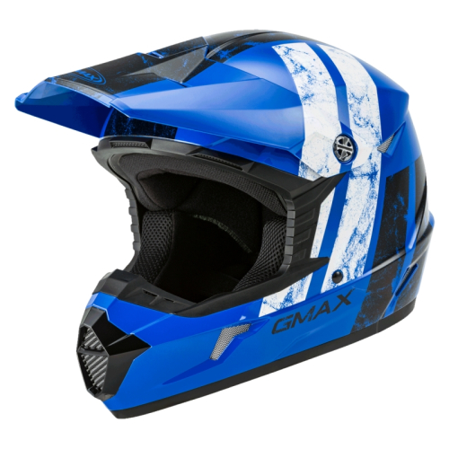 G-Max - G-Max MX-46Y Dominant Youth Helmet - G3464042 - Blue/Black/White - Large