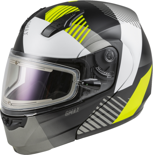 G-Max - G-Max MD-04S Reserve Helmet with Elecric Shield - M4041748 - Matte Black/Hi-Vis - 2XL
