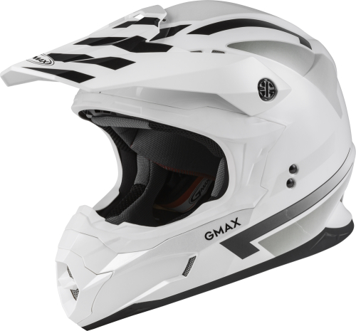 G-Max - G-Max MX-86 Fame Helmet - D3864015 - White/Silver/Gray - Medium