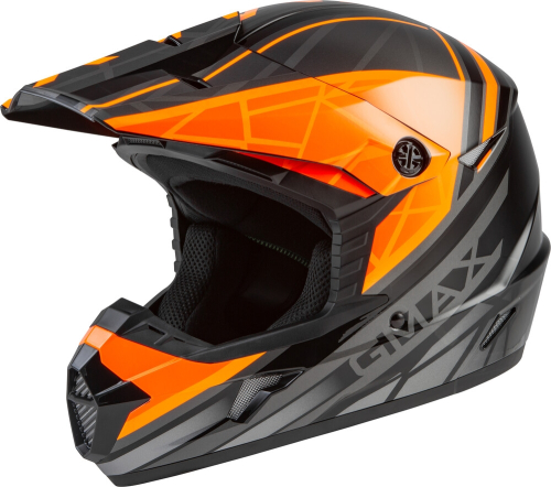 G-Max - G-Max MX-46 Mega Helmet - D3461494 - Black/Orange/Silver - Small