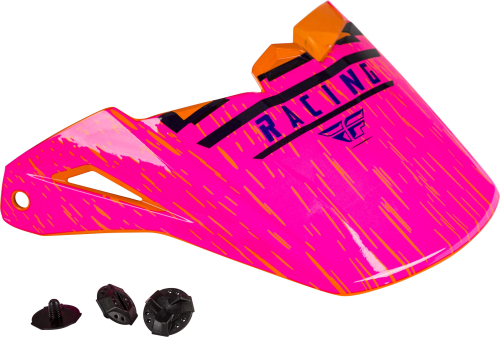 Fly Racing - Fly Racing Visor for K120 Helmets - Orange/Pink/Black - YS-2X - 73-88174
