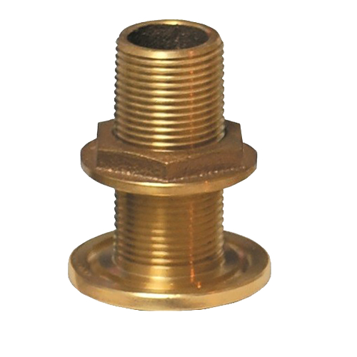 GROCO - GROCO 3/4" NPS NPT Combo Bronze Thru-Hull Fitting w/Nut