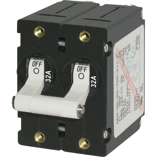 Blue Sea Systems - Blue Sea 7295 A-Series Double Pole Toggle - 32A - White