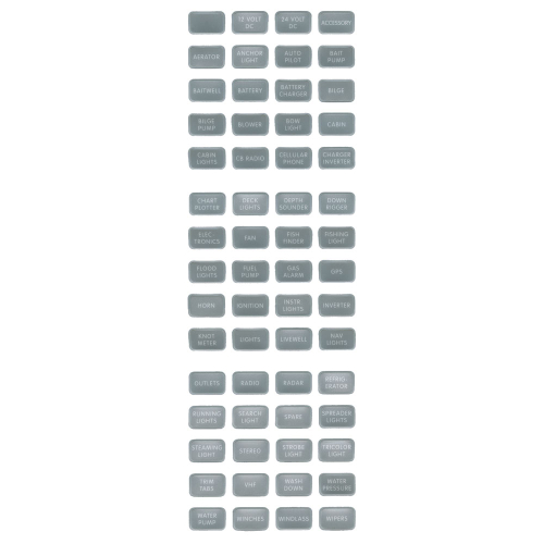 Blue Sea Systems - Blue Sea 8217 Grey Small Format Label Kit - 60 Labels