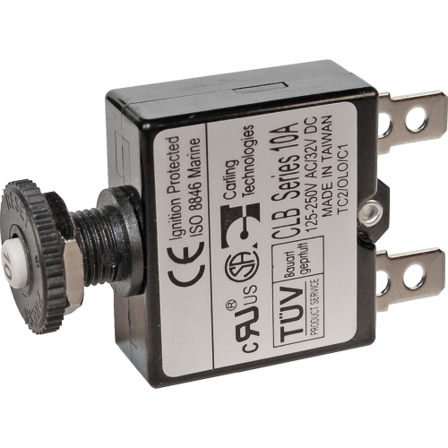 Blue Sea Systems - Blue Sea 7053 7A Push Button Thermal with Quick Connect Terminals