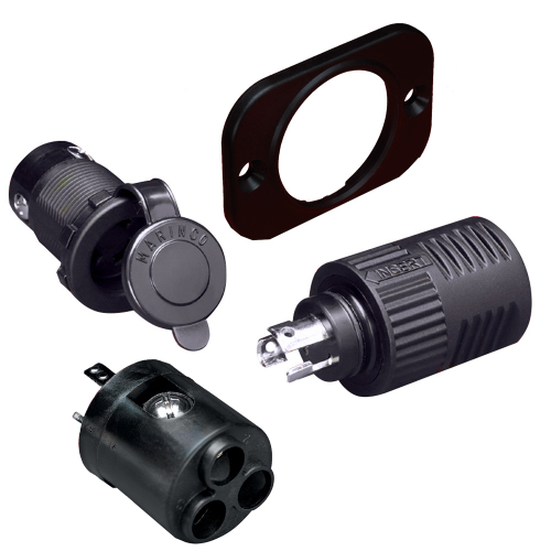 Marinco - Marinco ConnectPro&reg; Charging/Trolling Receptacle, Plug & 6-Guage Adapter
