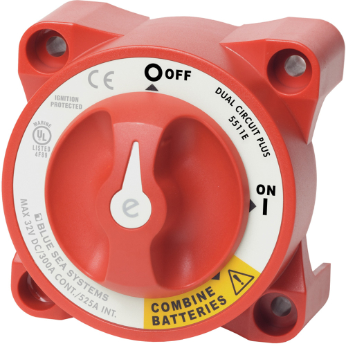 Blue Sea Systems - Blue Sea 5511e e-Series Dual Circuit Plus Battery Switch