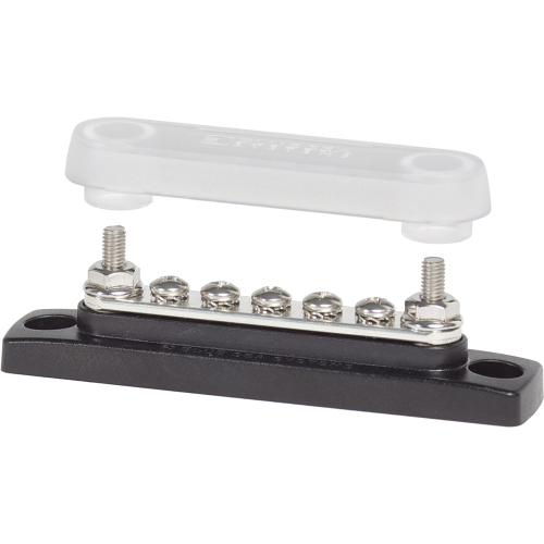 Blue Sea Systems - Blue Sea 2314 MiniBus 100 Ampere Common BusBar 5 x 8-32 Screw Terminal with Cover