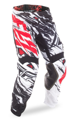 Fly Racing - Fly Racing Kinetic Mesh Pants - 371-33028S - Relapse Black/White/Red - 28