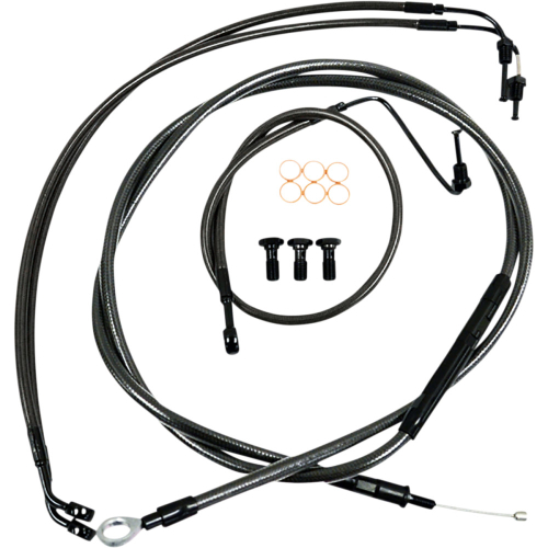 LA Choppers - LA Choppers Standard Midnight Cable Kit - Mini Ape Hangers - LA-8154KT-08M