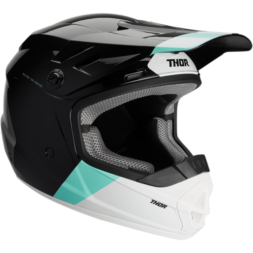Thor - Thor Sector Bomber Youth Helmet - 0111-1191 - Black/Mint - Medium