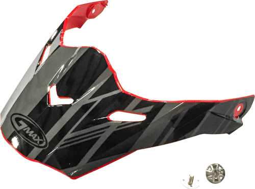 G-Max - G-Max Visor with Screws for AT-21/S Helmets - Epic Red/Black/Silver - G021072