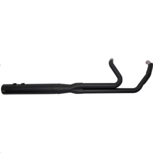 S&S Cycle - S&S Cycle Sidewinder 2-Into-1 Exhaust System - Black Ceramic with Black Highlighted Machined End Cap - 550-0759B