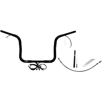 Fat Baggers, Inc. - Fat Baggers, Inc. 1-1/4in. Plug and Play EZ Install Round Top Handlebar Kit - Black - 912512-B