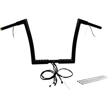 Fat Baggers, Inc. - Fat Baggers, Inc. 1-1/4in. Plug and Play EZ Install Flat Top Handlebar Kit - Black - 702912-B