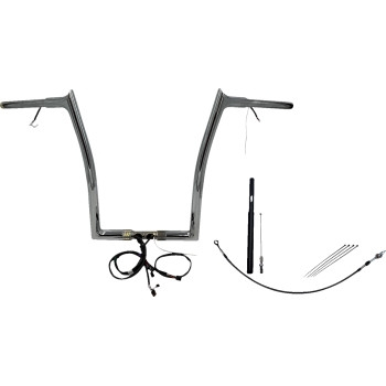 Fat Baggers, Inc. - Fat Baggers, Inc. 1-1/4in. Plug and Play EZ Install Pointed Top Handlebar Kit - Chrome - 912916
