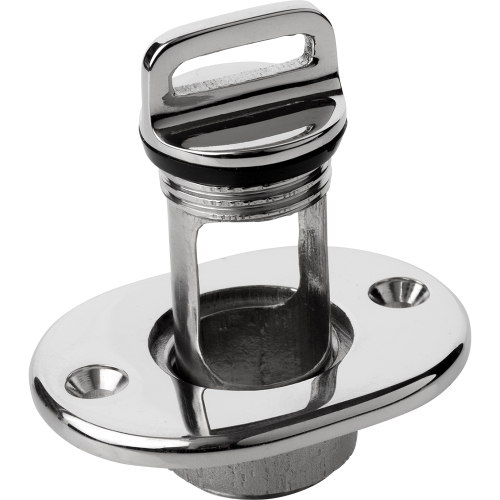 Sea-Dog - Sea-Dog Oblong Captive Garboard Drain &amp; Plug - 316 Stainless Steel