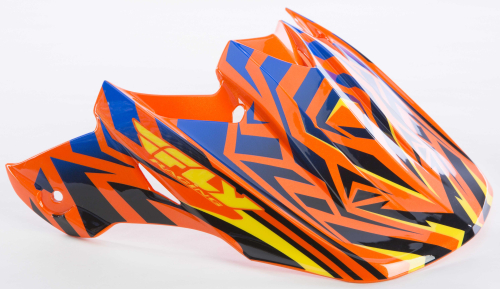 Fly Racing - Fly Racing Visor for F2 Carbon Helmets - Yellow/Orange/Blue Short - F2 VISOR SHORTY YL/O