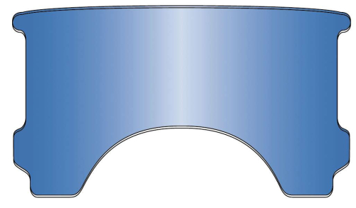 National Cycle - National Cycle Replacement Lower Windows for Heavy Duty Windshields - Blue - 23032
