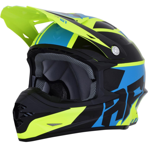 AFX - AFX FX-21 Pinned Helmet - 0110-5338 - Black/Yellow/Blue - X-Large