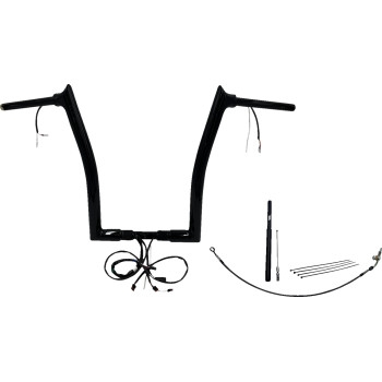 Fat Baggers, Inc. - Fat Baggers, Inc. 1-1/2in. Plug and Play EZ Install Pointed Top Handlebar Kit - Black - 812916-B