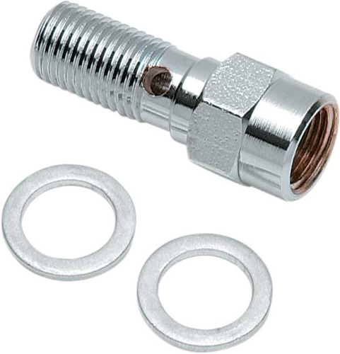 Drag Specialties - Drag Specialties 3/8in.-24 Banjo Bolt with Brake Light Switch Mount - 125