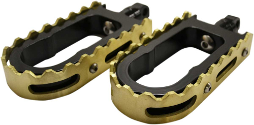 LA Choppers - LA Choppers BMX Footpegs - Black Peg with Brass Teeth - LA-7205-02B