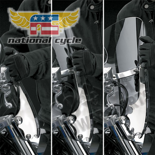 National Cycle - National Cycle SwitchBlade 2-Up Windshield - Clear - N21141