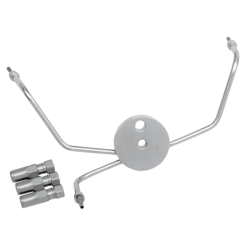 Magnum - Magnum Build Your Own Brake Line - Brake Tee for Dual-Disc Touring Models - Chrome - 393003