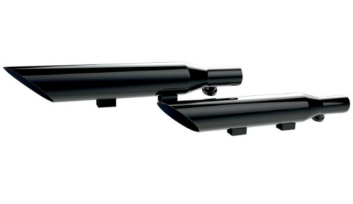 Khrome Werks - Khrome Werks 3in. HP-Plus Slip-On Mufflers - Slash-Down - Black - 202800