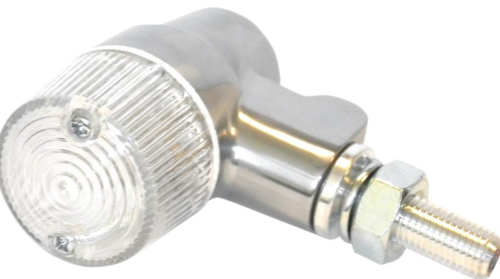 K&S Technologies - K&S Technologies Polished Aluminum Marker LED Lights - Round #3 with Clear Lens - Two Wire - 26-8608