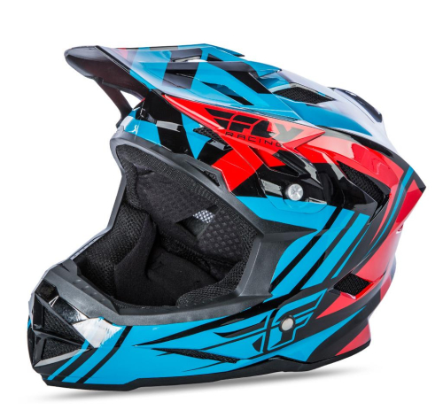 Fly Racing - Fly Racing Default Graphics Helmet - 73-9163M - Teal/Red - Medium