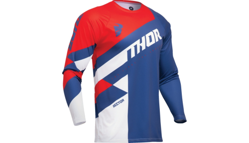 Thor - Thor Sector Checker Jersey - 2910-7605 - Navy/Red - Large
