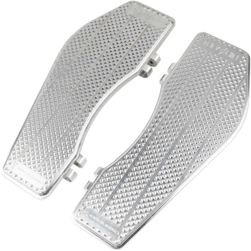 Thrashin Supply Company - Thrashin Supply Company Bagger Driver Floorboards - Raw Aluminum - TSC-2200-0