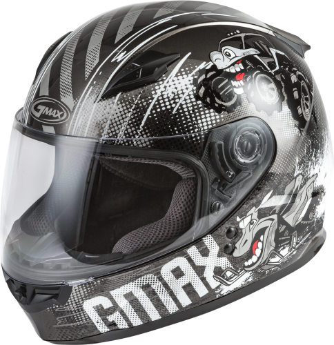 G-Max - G-Max GM-49Y Beats Youth Helmet - G1498542 - Dark Silver/Black - Large