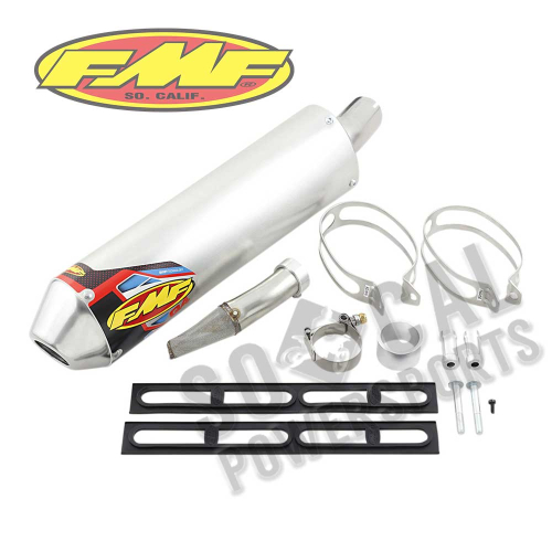 FMF Racing - FMF Racing Q4 Spark Arrestor Slip-On - Stainless Midpipe - 044286