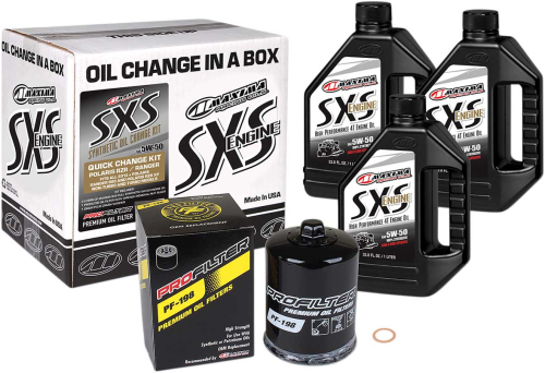 Maxima - Maxima SXS Synthetic Quick Oil Change Kit - 5W-50 - 3L - 90-189013