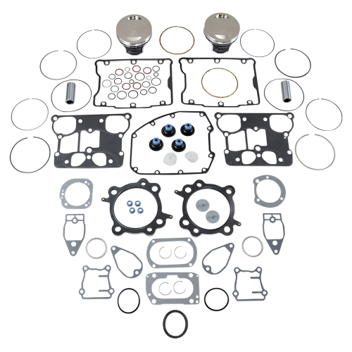 Wiseco - Wiseco VT Piston Kit (95ci., Flat Top) - Standard Bore 3.875in, 9:1 Compression - VT2719