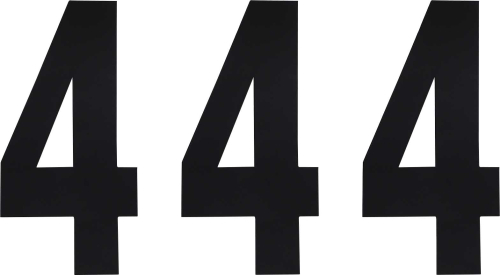 Factory Effex - Factory Effex Standard Numbers 6in. - Black - No. 4 - 02-4454