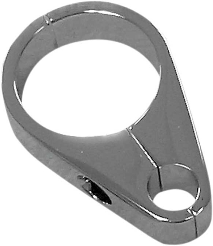 Drag Specialties - Drag Specialties Clutch Cable Clamp for 1.125in. Diameter Handlebar/Frame - Chrome - 0658-0039