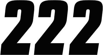 Factory Effex - Factory Effex Factory Number 4in. - No.2 - Black - 08-90002