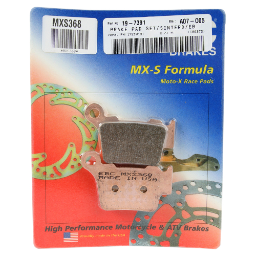 EBC - EBC MXS Series Race Sintered Brake Pads - MXS368