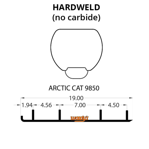 Woodys - Woodys Top-Stock Hard Surface Bar Carbide Runners - HSA-9850