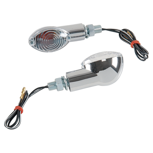 K&S Technologies - K&S Technologies Ultra-Small Mini-Stalk Marker Lights - Chrome with Clear Lens - 25-8356