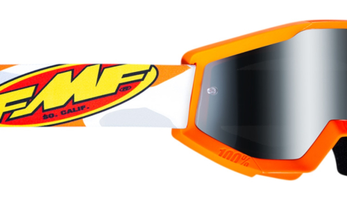 FMF Racing - FMF Racing PowerCore Assault Goggles - F-50400-252-09 - Orange / Silver Mirror Lens - OSFM
